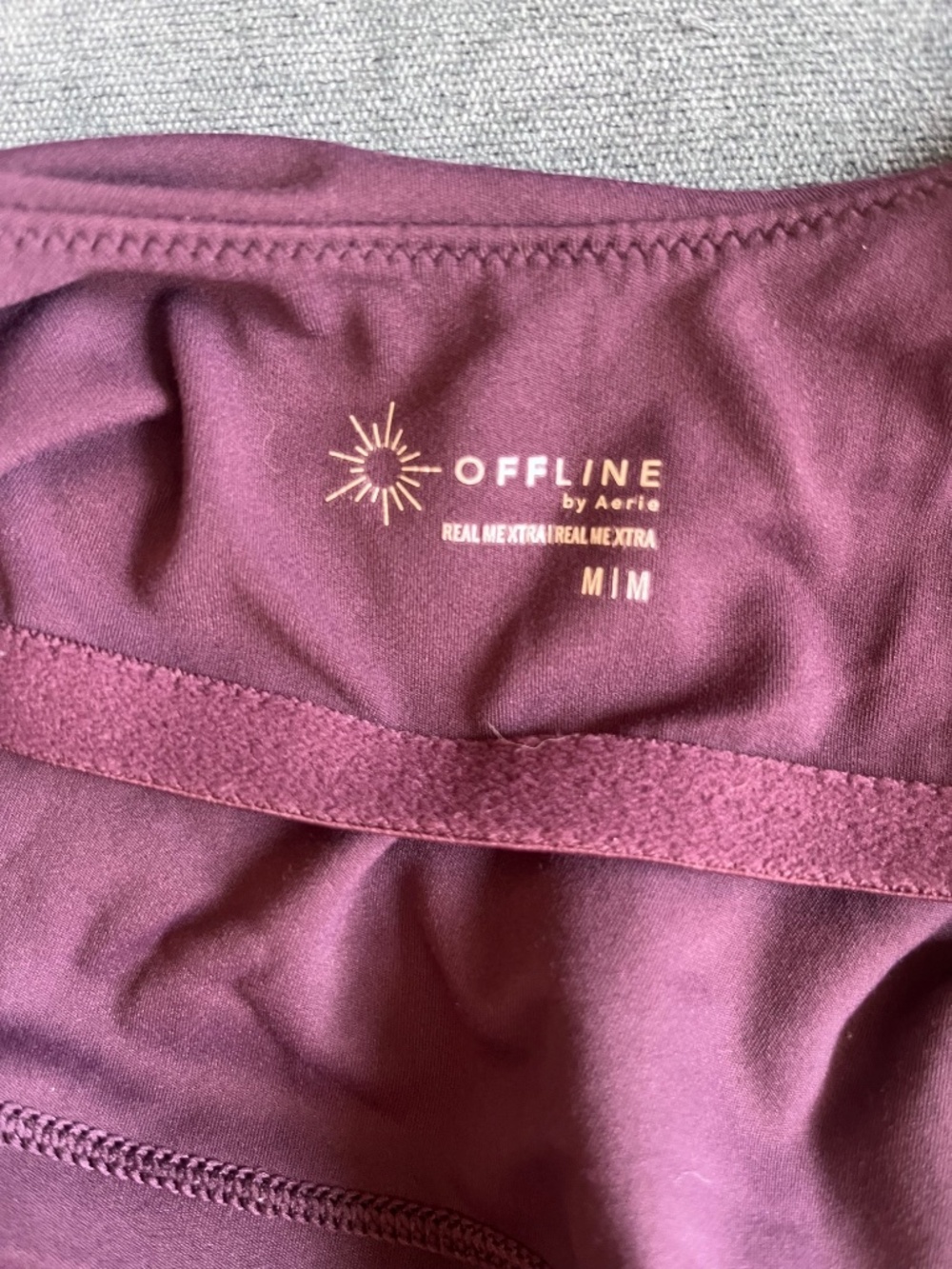 OFFLINE By Aerie Real Me XTRA Criss Cross High Neck Sports Bra in Cool Berry - Picture 3 of 3